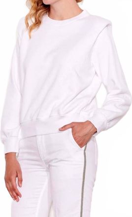 Sundry Shoulder Pad Sweatshirt In White