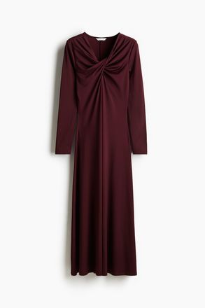 H&M Kleid mit Twistdetail - Weinrot