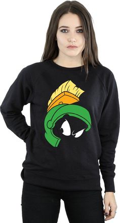 Looney Tunes Womens Marvin The Martian Face Sweatshirt X-Large Black