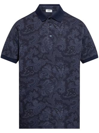 【送料&関税込】Etro roma Polo Shirt In Light Blue Cotton ETRO Roma Pegaso-embroidered Polo Shirt | Blue | FARFETCH