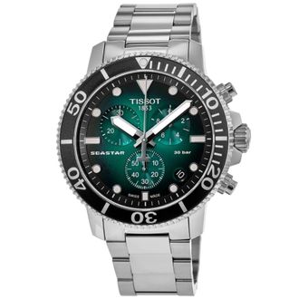 Tissot Seastar 1000 Chronograph Green Dial Steel Mens Watch