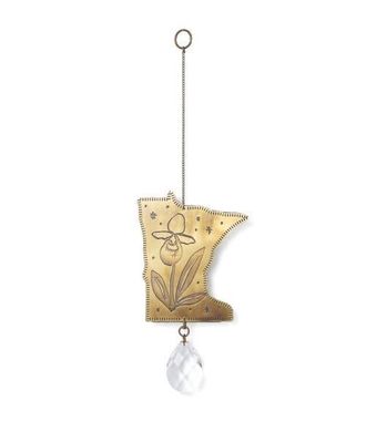 Matr Boomie Minnesota State Lady Slipper Engraved Suncatcher in Brass at Nordstrom