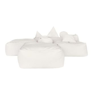 MX HOME Sof&aacute; modular de lana rizada 6 m&oacute;dulos