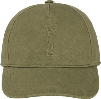 Saint Laurent Caps, male, Green, Size: 57 CM Cassandre Cap