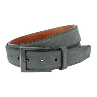 Trafalgar Store Montera 35mm Suede Belt in Grey at Nordstrom, Size 40