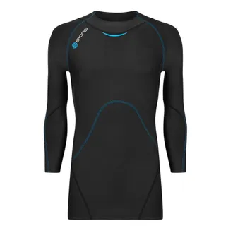It's Skin Heren Contrast Detail Fitted Technische Top (Zwart)