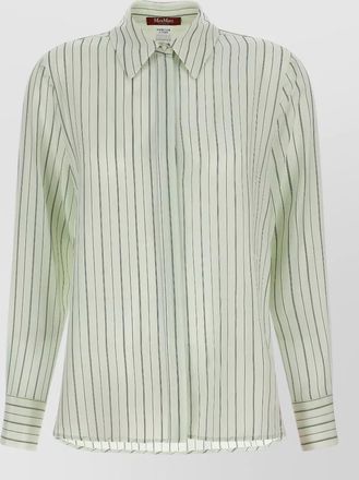 Max Mara striped long sleeve shirt point collar