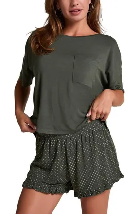 Hunkem&ouml;ller Jersey Pyjama Set in Green at Nordstrom, Size X-Small