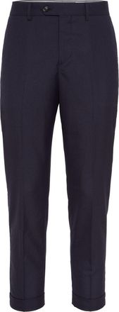 Brunello Cucinelli straight-leg cashmere trousers - men - Cashmere - 58 - Blue