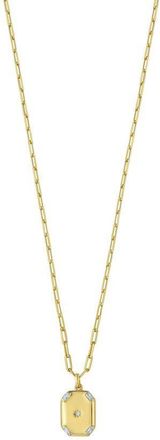 Tresorra Sterling Silver Gold Plated CZ Octagonal Star Locket Pendant Necklace