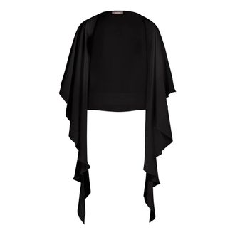 Vera Mont Dames, Jassen, Zwart, Maat: S Chiffon