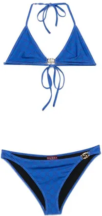 Gucci Gg Triangle Bikini Set