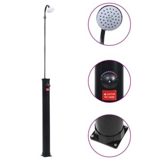 vidaXL Ducha Solar De Jard&iacute;n Negro 215 Cm 8 L Vidaxl