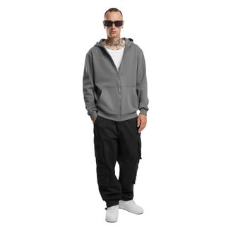 Urban Classics Heren Cozy Full Zip Hoodie (Wolk Grijs)