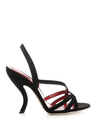 Valentino Garavani Fetishique Velvet Sandal Sandali Nero-Donna