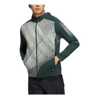 adidas Mens adidas Primeknit Jkt Multicolor Zipper Cardigan Hooded Long Sleeves Jacket Green HG4132