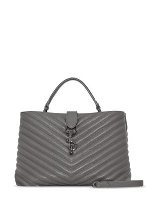 Rebecca Minkoff womens Edie Lg Top Handle satchel, Graphite, One Size US