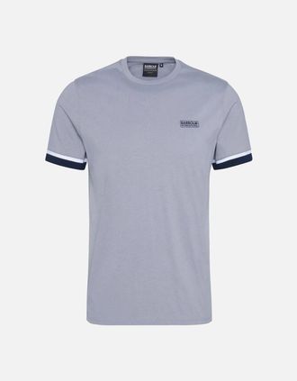 Barbour Mens Barbour International Mens Evan Pale Slate Grey T-shirt - Size: 42