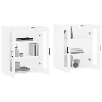 Berkfield Home Wall Mounted Cabinets 2 pcs White Engineered Wood