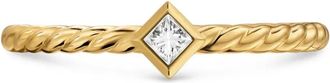 David Yurman 18K yellow gold Petite Modern Renaissance diamond ring