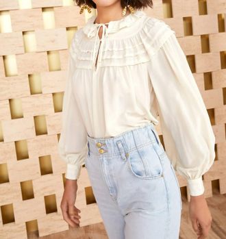 Ulla Johnson Aria Blouse In Bone