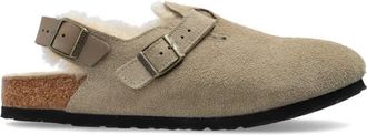 Birkenstock Tokio Inside Shearling Schoenen - Heren - Klompen - Beige - 44 EU - Su&egrave;de - Schoenen