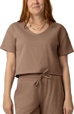 Kindred Bravely French Terry Nursing T-shirt in Taupe at Nordstrom, Size X-Large