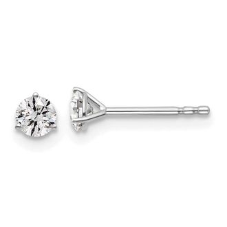 Diamond2Deal 14k Gold 3/8 ct Round Lab Grown Diamond Stud Earrings VS Clarity, D-E Color