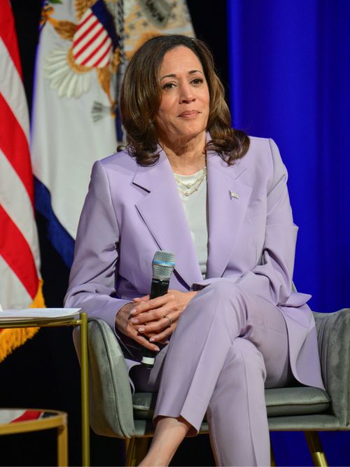 Vice President Kamala Harris speaks during Rocket Foundation Summit On Gun Violence Prevention at The Carter Presidential Center on June 17, 2024 in Atlanta, Georgia.