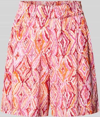 Vero Moda Loose Fit Shorts aus reiner Viskose Modell EASY JOY in Rosa Melange, Gr&ouml;&szlig;e XL