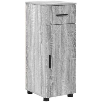 vidaXL Gabinete De Ba&ntilde;o Con Caj&oacute;n Gris Sonoma 30 X 35 X 80 Cm Vidaxl