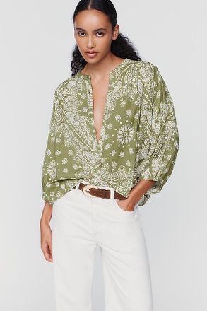 Pilcro Sidney 100% Cotton Batwing Blouse