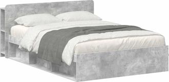 vidaXL Estructura De Cama Con Almacenamiento Gris Hormig&oacute;n Vidaxl