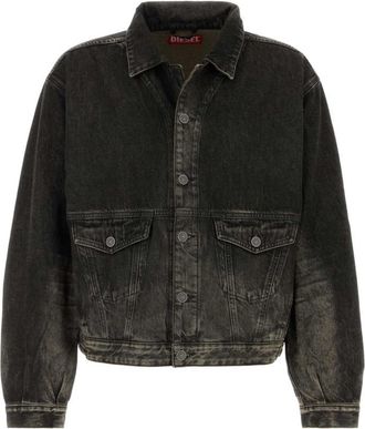 Diesel Black Shirt Collar Jacket