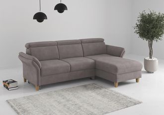 HOME AFFAIRE Ecksofa »Glendale, L-Form« inkl. Kopfteilverstellung, wahlweise mit Vorziehsitz und Bettkasten