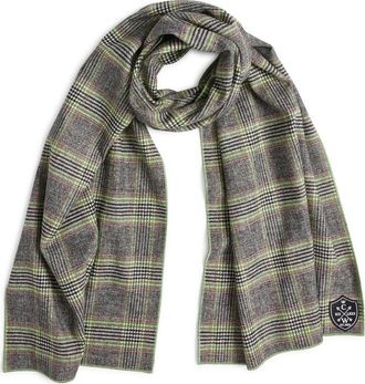 Clifton Wilson Glen Plaid Wool Scarf in Black at Nordstrom