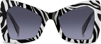 Marc Jacobs Occhiali da sole con stampa zebrata - Nero