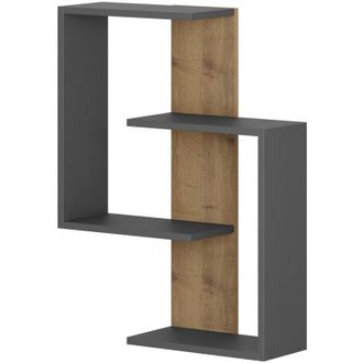 Calicosy Calicosy - Estanter&iacute;a Mural Acabado Roble Y Gris Antracita H85 Cm - Paranoid