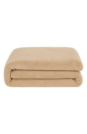 Luxury Home Contemporary Embossed Eiffel Tower Throw Blanket in Taupe at Nordstrom Rack