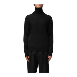 Jil Sander Turtlenecks, male, Black, Size: L Roll Neck Knit Top