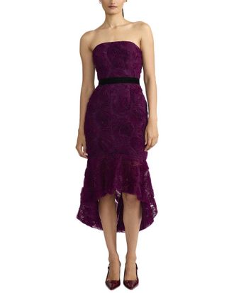 Zac Posen Applique Tulle Dress