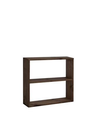 Deco Wood Estanter&iacute;a de madera maciza con 1 estante nogal 80,2x73,1cm