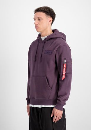 Alpha Industries Hoodie ALPHA INDUSTRIES Backprint Hoodie, Herren, Gr. XL, lila (plum), Obermaterial: 80% Baumwolle, 20% Polyester, regular fit, Sweatshirts Hoodie