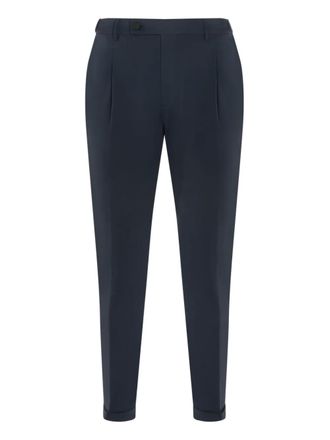 Berwich button-fastening pleated trousers - Blue