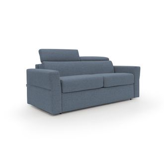 Divani.Store Avalon Sof&aacute; Cama Con Colch&oacute;n De 18 Cm De Altura En Tejido Impermeable 180 Cm (120x197 Cm) Azul