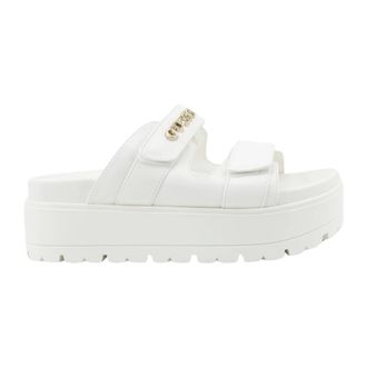 Guess Sliders, female, White, Size: 6 US Faxon Slide