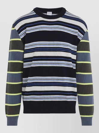 Paul Smith crew neck sweater striped long sleeves ribbed