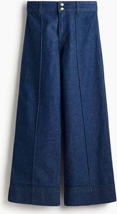H&M Wide High Ankle Jeans in Blue at Nordstrom, Size 12