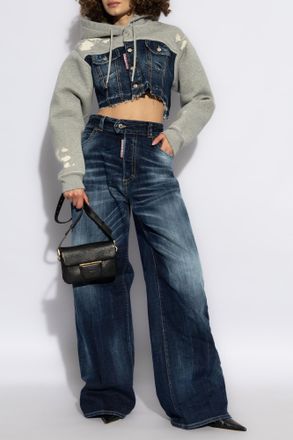 Dsquared2 Jeans With Logo, Womens, Navy Blue