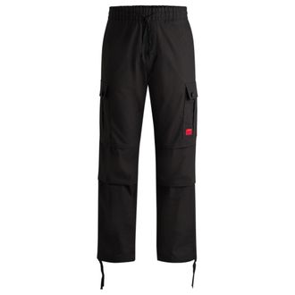 HUGO BOSS Regular-fit cargo trousers in ripstop cotton